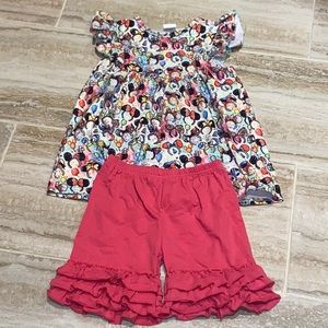 Disney tunic and short set